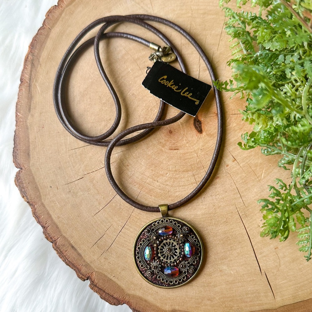 Cookie Lee Boho Necklace Rope Pendant NEW - Picture 1 of 5